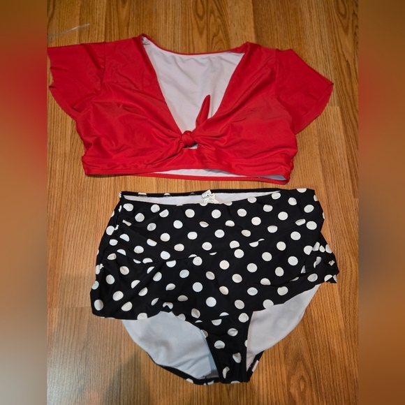 COCOSHIP Black and White Polka Dot Bikini - Picture 9 of 10